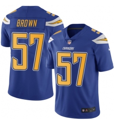 Youth Nike Los Angeles Chargers #57 Jatavis Brown Limited Electric Blue Rush Vapor Untouchable NFL Jersey