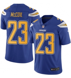 Youth Nike Los Angeles Chargers #23 Dexter McCoil Limited Electric Blue Rush Vapor Untouchable NFL Jersey