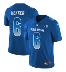 Men's Nike Los Angeles Rams #6 Johnny Hekker Limited Royal Blue 2018 Pro Bowl NFL Jersey