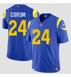 Men's Los Angeles Rams #24 Blake Corum Royal 2026 F.U.S.E. Vapor Limited Football Stitched Jersey