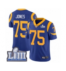 Youth Nike Los Angeles Rams #75 Deacon Jones Royal Blue Alternate Vapor Untouchable Limited Player Super Bowl LIII Bound NFL Jersey