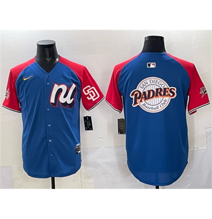 Men's National League San Diego Padres Team Big Logo Blue Red Alternate 2025 All-Star Edition Limited Stitched Baseball Jersey