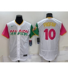 Men's San Diego Padres #10 Jurickson Profar White 2022 City Connect Flex Base Stitched Jersey