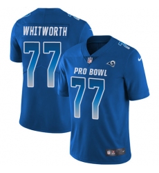 Men's Nike Los Angeles Rams #77 Andrew Whitworth Limited Royal Blue 2018 Pro Bowl NFL Jersey