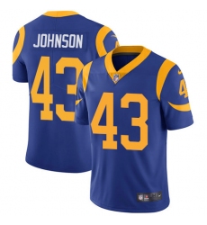 Men's Nike Los Angeles Rams #43 John Johnson Royal Blue Alternate Vapor Untouchable Limited Player NFL Jersey