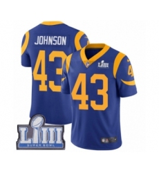 Youth Nike Los Angeles Rams #43 John Johnson Royal Blue Alternate Vapor Untouchable Limited Player Super Bowl LIII Bound NFL Jersey