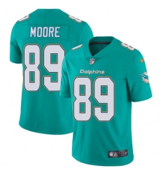 Men's Nike Miami Dolphins #89 Nat Moore Aqua Green Team Color Vapor Untouchable Limited Player NFL Jersey