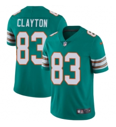 Youth Nike Miami Dolphins #83 Mark Clayton Aqua Green Alternate Vapor Untouchable Limited Player NFL Jersey