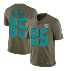 Men's Nike Miami Dolphins #85 Mark Duper Limited Olive 2017 Salute to Service NFL Jersey