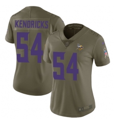 Women's Nike Minnesota Vikings #54 Eric Kendricks Limited Olive 2017 Salute to Service NFL Jersey