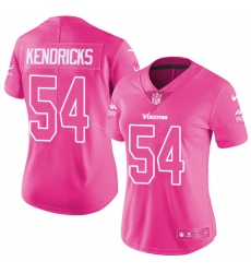 Women's Nike Minnesota Vikings #54 Eric Kendricks Limited Pink Rush Fashion NFL Jersey