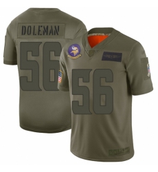 Women's Minnesota Vikings #56 Chris Doleman Limited Camo 2019 Salute to Service Football Jersey
