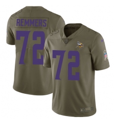 Men's Nike Minnesota Vikings #72 Mike Remmers Limited Olive 2017 Salute to Service NFL Jersey
