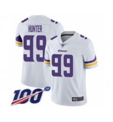 Men's Minnesota Vikings #99 Danielle Hunter White Vapor Untouchable Limited Player 100th Season Football Jersey