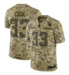 Youth Nike Minnesota Vikings #33 Dalvin Cook Limited Camo 2018 Salute to Service NFL Jersey