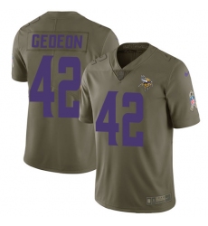 Men's Nike Minnesota Vikings #42 Ben Gedeon Limited Olive 2017 Salute to Service NFL Jersey
