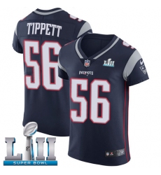 Men's Nike New England Patriots #56 Andre Tippett Navy Blue Team Color Vapor Untouchable Elite Player Super Bowl LII NFL Jersey