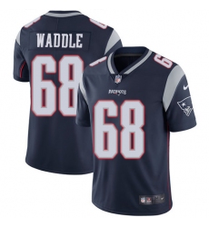 Men's Nike New England Patriots #68 LaAdrian Waddle Navy Blue Team Color Vapor Untouchable Limited Player NFL Jersey