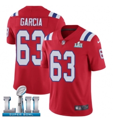 Youth Nike New England Patriots #63 Antonio Garcia Red Alternate Vapor Untouchable Limited Player Super Bowl LII NFL Jersey