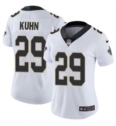 Women's Nike New Orleans Saints #29 John Kuhn White Vapor Untouchable Limited Player NFL Jersey