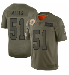 Women's New Orleans Saints #51 Sam Mills Limited Camo 2019 Salute to Service Football Jersey
