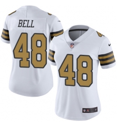 Women's Nike New Orleans Saints #48 Vonn Bell Limited White Rush Vapor Untouchable NFL Jersey