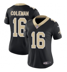 Women's Nike New Orleans Saints #16 Brandon Coleman Black Team Color Vapor Untouchable Limited Player NFL Jersey