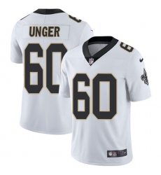 Youth Nike New Orleans Saints #60 Max Unger White Vapor Untouchable Limited Player NFL Jersey