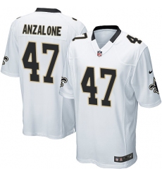 Men's Nike New Orleans Saints #47 Alex Anzalone Game White NFL Jersey