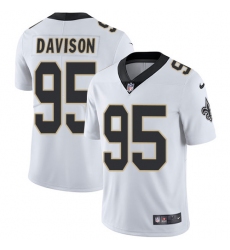 Youth Nike New Orleans Saints #95 Tyeler Davison White Vapor Untouchable Limited Player NFL Jersey