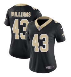 Women's Nike New Orleans Saints #43 Marcus Williams Black Team Color Vapor Untouchable Limited Player NFL Jersey
