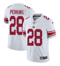 Youth Nike New York Giants #28 Paul Perkins White Vapor Untouchable Limited Player NFL Jersey