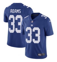 Men's Nike New York Giants #33 Andrew Adams Royal Blue Team Color Vapor Untouchable Limited Player NFL Jersey