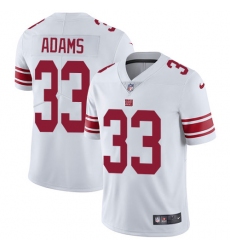 Men's Nike New York Giants #33 Andrew Adams White Vapor Untouchable Limited Player NFL Jersey