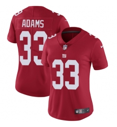 Women's Nike New York Giants #33 Andrew Adams Red Alternate Vapor Untouchable Limited Player NFL Jersey