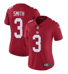 Women's Nike New York Giants #3 Geno Smith Red Alternate Vapor Untouchable Limited Player NFL Jersey