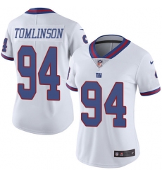 Women's Nike New York Giants #94 Dalvin Tomlinson Limited White Rush Vapor Untouchable NFL Jersey