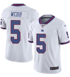 Youth Nike New York Giants #5 Davis Webb Limited White Rush Vapor Untouchable NFL Jersey