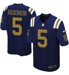 Youth Nike New York Jets #5 Christian Hackenberg Limited Navy Blue Alternate NFL Jersey