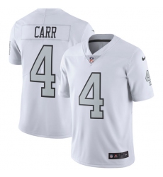 Youth Nike Oakland Raiders #4 Derek Carr Limited White Rush Vapor Untouchable NFL Jersey
