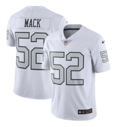 Men's Nike Oakland Raiders #52 Khalil Mack Limited White Rush Vapor Untouchable NFL Jersey