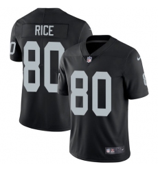 Youth Nike Oakland Raiders #80 Jerry Rice Black Team Color Vapor Untouchable Limited Player NFL Jersey