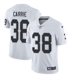 Men's Nike Oakland Raiders #38 T.J. Carrie White Vapor Untouchable Limited Player NFL Jersey