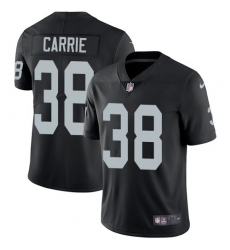 Youth Nike Oakland Raiders #38 T.J. Carrie Black Team Color Vapor Untouchable Limited Player NFL Jersey