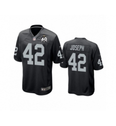 Men's Oakland Raiders #42 Karl Joseph Game Black 60th Anniversary Team Color Football Jersey