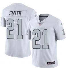 Youth Nike Oakland Raiders #21 Sean Smith Limited White Rush Vapor Untouchable NFL Jersey