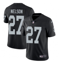 Youth Nike Oakland Raiders #27 Reggie Nelson Black Team Color Vapor Untouchable Limited Player NFL Jersey