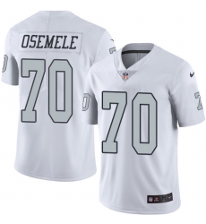 Men's Nike Oakland Raiders #70 Kelechi Osemele Limited White Rush Vapor Untouchable NFL Jersey
