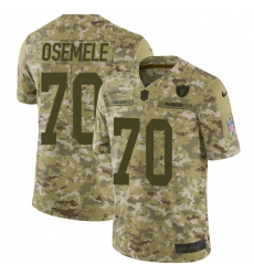 Youth Nike Oakland Raiders #70 Kelechi Osemele Limited Camo 2018 Salute to Service NFL Jersey