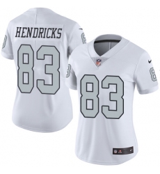 Women's Nike Oakland Raiders #83 Ted Hendricks Limited White Rush Vapor Untouchable NFL Jersey